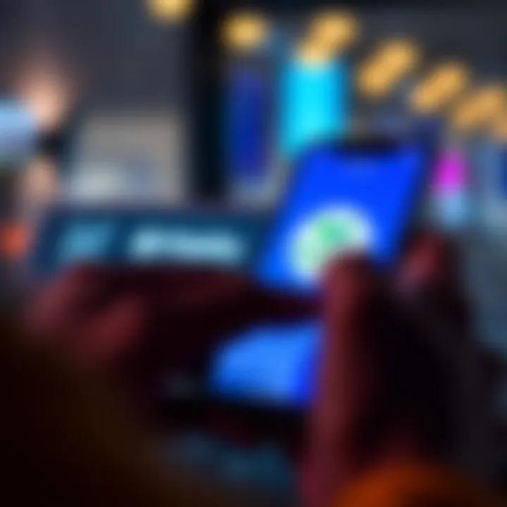 A person using a smartphone to transfer money between banking apps, showing Fidelity and Revolut logos on the screen.