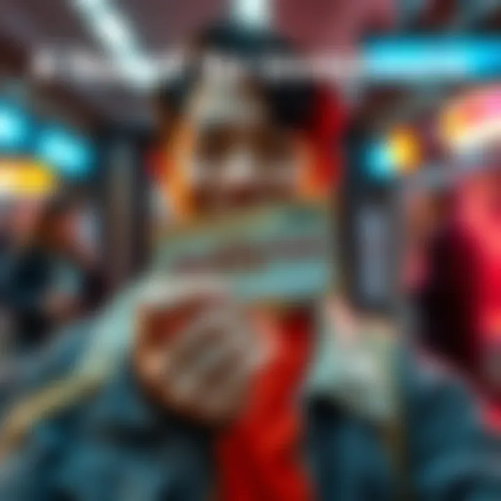 A person proudly holding a monthly pass with a smile, showing how they achieved it without spending money