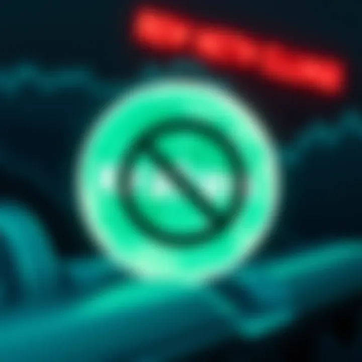 A graphic showing the Kraken exchange logo with a cancelled symbol over it, symbolizing the delisting of Moons cryptocurrency