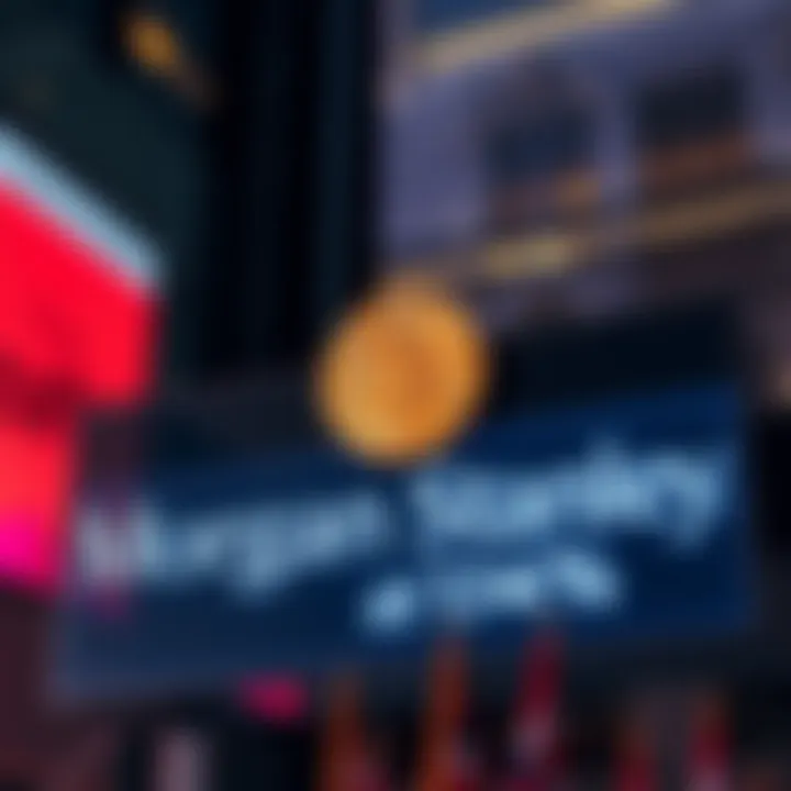 Morgan Stanley logo with a graphic showing a reduced Bitcoin ETF fee, highlighting competitive market positioning against BlackRock.