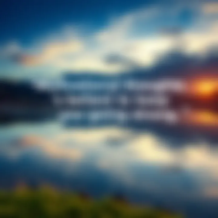 Motivational Quote on a Scenic Background A serene landscape with a motivational quote about self-belief and positivity