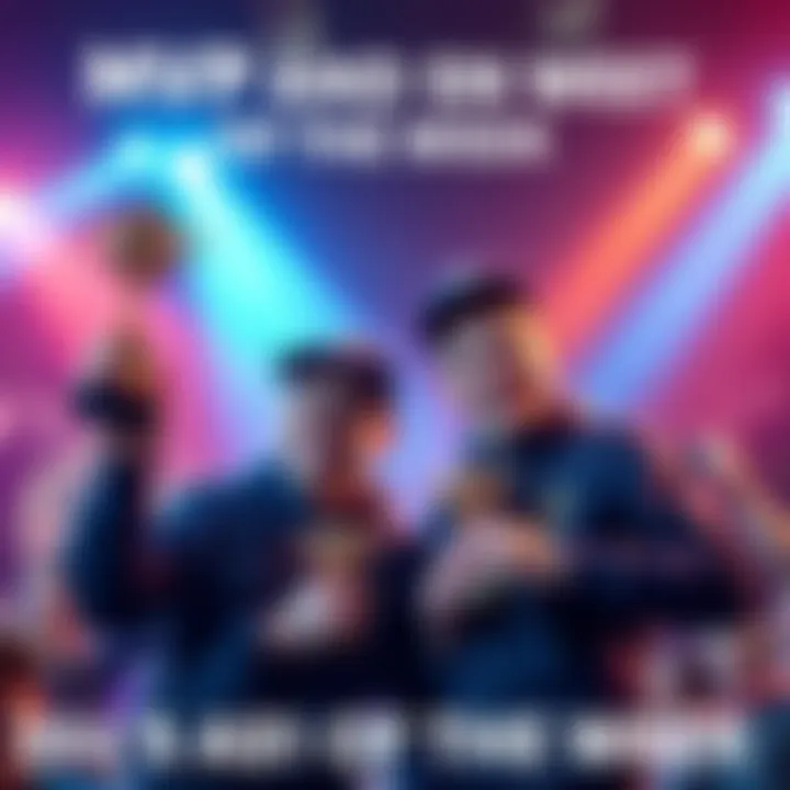 Two winners hold trophies celebrating their achievements in the community