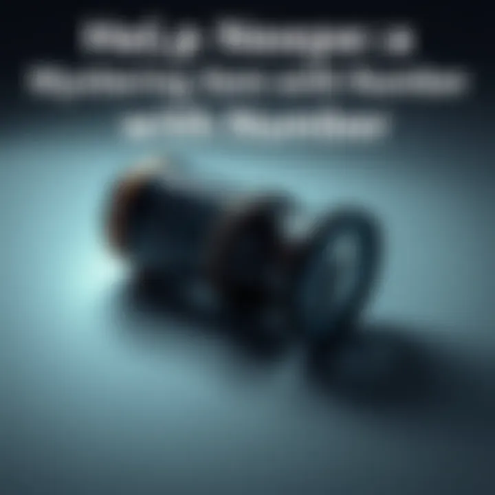 A close-up of an unidentified object featuring a number on one side, placed on a plain surface.