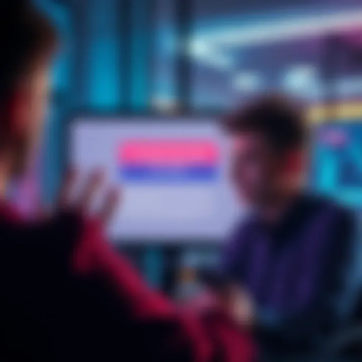 Individual looking at a computer screen showing account verification message