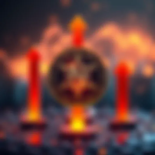 Nano Cryptocurrency Revival A visual representation of Nano cryptocurrency with a digital coin symbol in the center, surrounded by upward arrows symbolizing growth and potential in 2026.