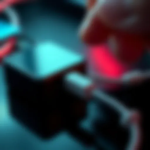 A close-up of a Nano 3s charger being connected with a white cable, illustrating the correct setup to avoid damage.