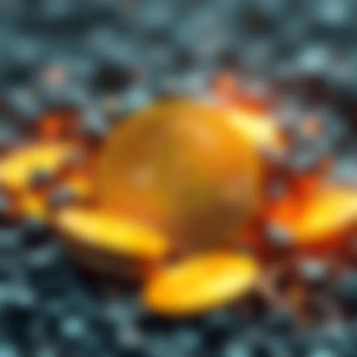 A visual representation of Nano cryptocurrency with Bitcoin mining graphics, symbolizing eco-friendly payouts