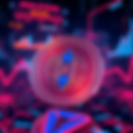 Illustration showing a digital representation of the Nano cryptocurrency with graphics of spam attacks and ledger updates in the background.