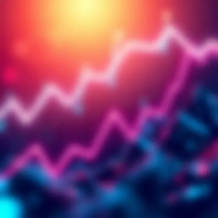 A graph showing upward market trends for Nano cryptocurrency with a bright background, symbolizing optimism and potential growth.