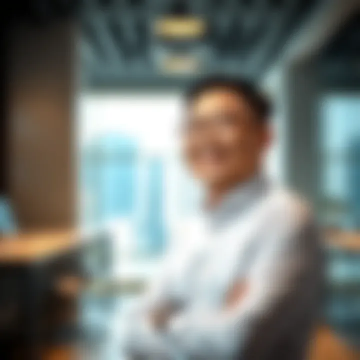 Nathan Chow, CEO of BitMart, smiles while discussing the company's 8th anniversary and future vision in a modern office setting.