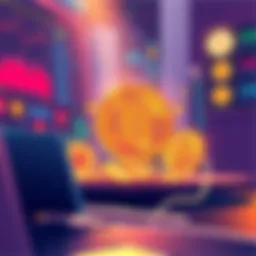 Illustration showing native Bitcoin transactions in a decentralized finance setting with visual elements of swapping, lending, and borrowing