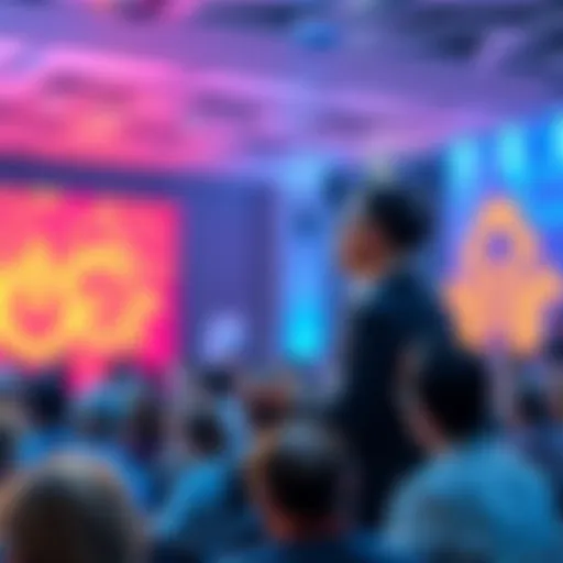 BitMart CEO Nenter Chow speaking at EthCC 2026, engaging with the audience about builders and industry cycles.