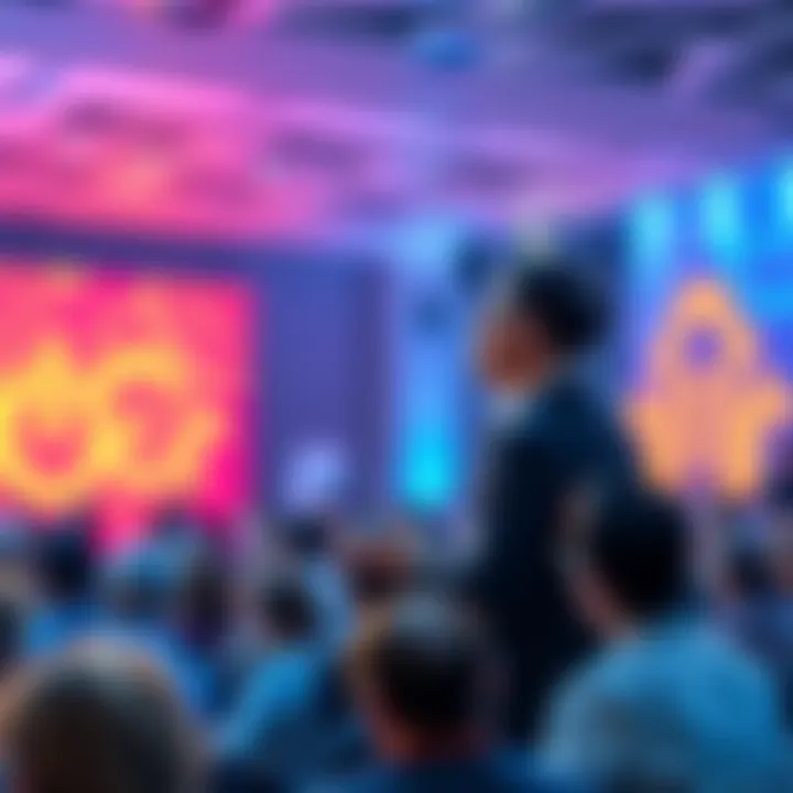 BitMart CEO Nenter Chow speaking at EthCC 2026, engaging with the audience about builders and industry cycles.