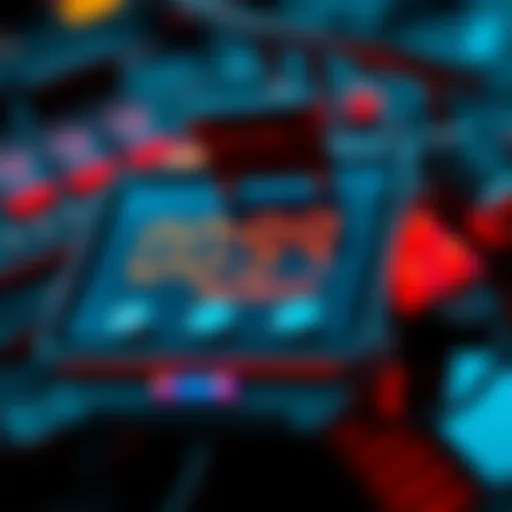 Close-up of a Nerd OctAxe device showing the LCD screen rebooting every 10 seconds