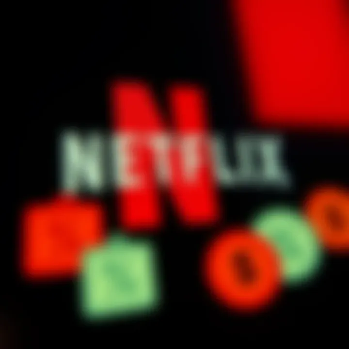 A graphic showing Netflix logo with discounts and savings icons, highlighting subscription rebates