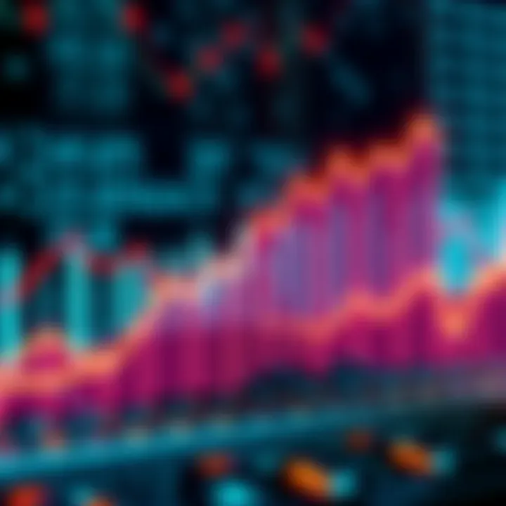 Graph showing rising network difficulty in cryptocurrency and its effect on earnings, with hash rates illustrated in the background