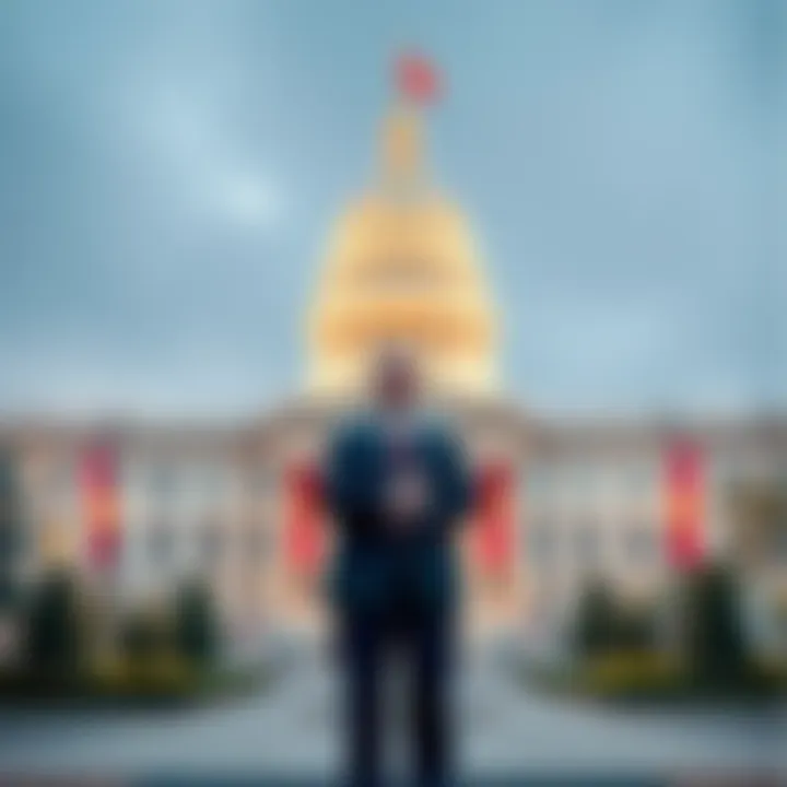 New Governor of Idaho Artorias, the new governor, standing confidently with a warm smile, in front of the Idaho State Capitol building, signaling a political shift.