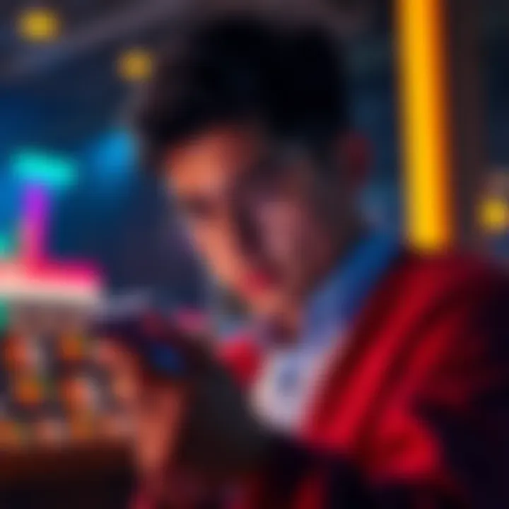 A person looking concerned while checking their Raiz investment account on a smartphone