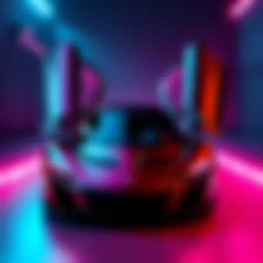 Graphic showcasing a McLaren NFT collectible with vibrant colors and the McLaren logo