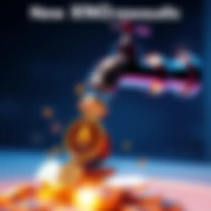 Graphic showing a digital faucet pouring coins representing Monero and Nano with a timer indicating frequent payouts every minute