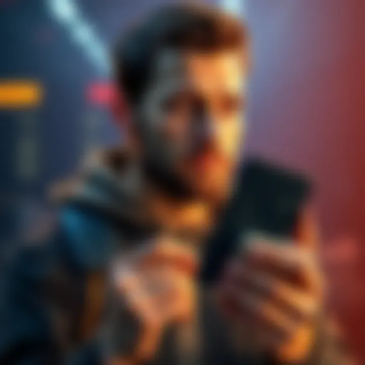 A person holding a hardware wallet with a thoughtful expression, symbolizing the importance of informed decisions in Bitcoin.
