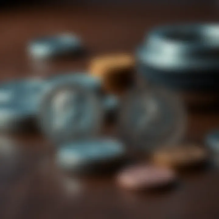 Two rare coins displayed, one Antiochos Hierax and one Lysimachus tetradrachm, on a wooden table