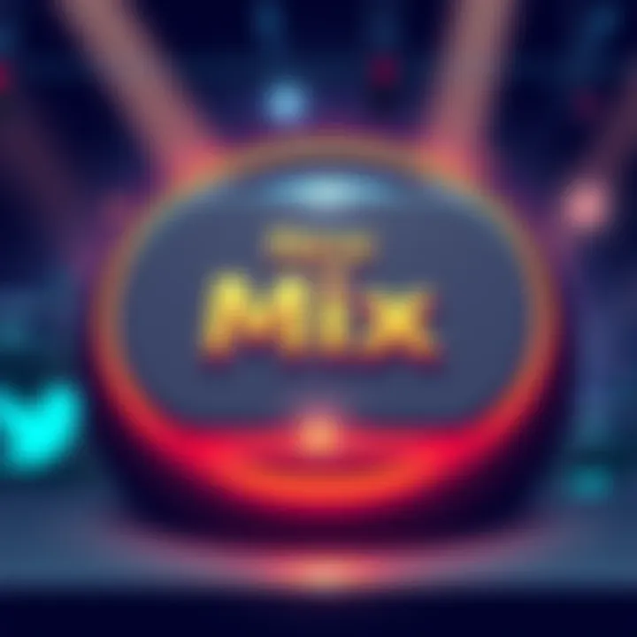 Illustration of the new Mix button on Kaspa News showcasing smaller accounts and tweets