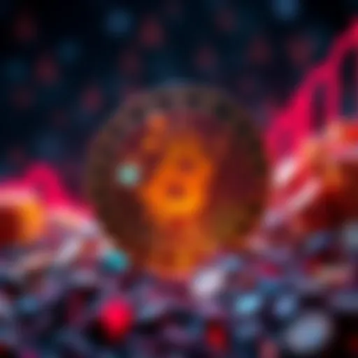 A visual representation of a new stable coin with symbols of security and growth.