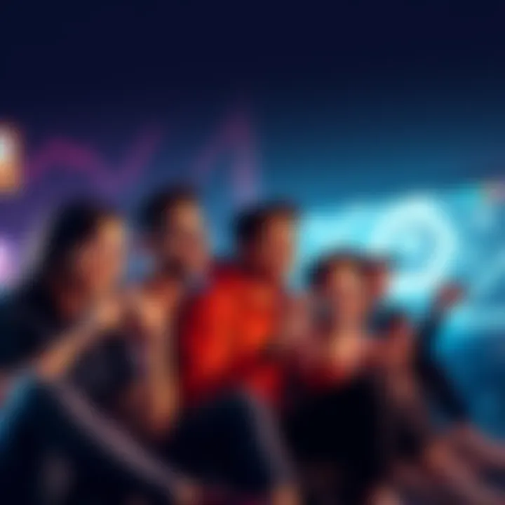 A group of diverse players enjoying free-to-play games on various devices, emphasizing budget-friendly gaming tips.