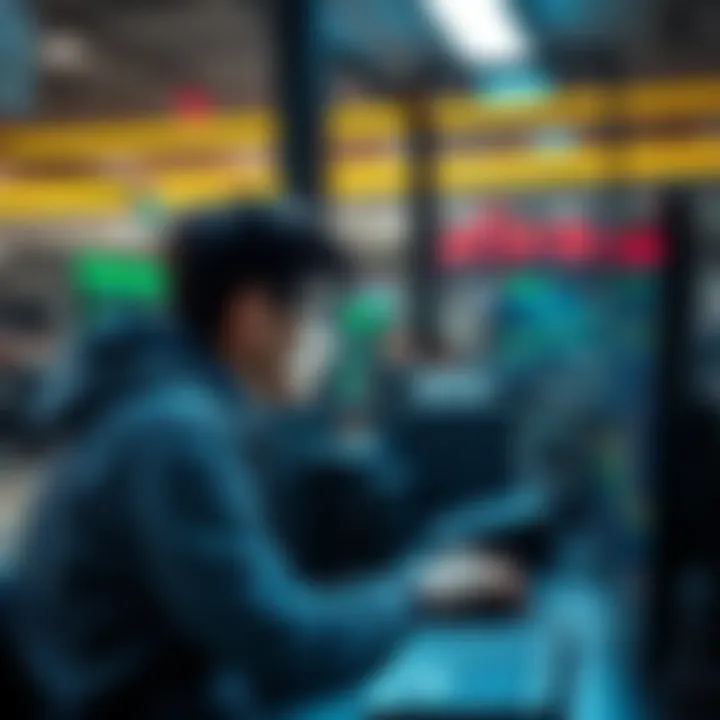 A beginner looking at a computer screen showing a simple decentralized exchange interface with tutorials and support options.