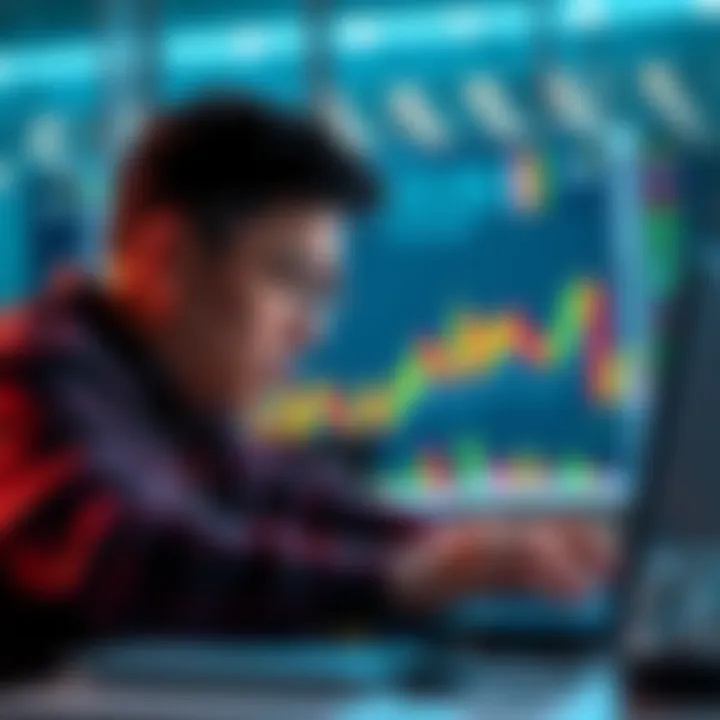 A person looks worried while analyzing a cryptocurrency chart on their laptop, symbolizing the caution needed when investing in crypto.