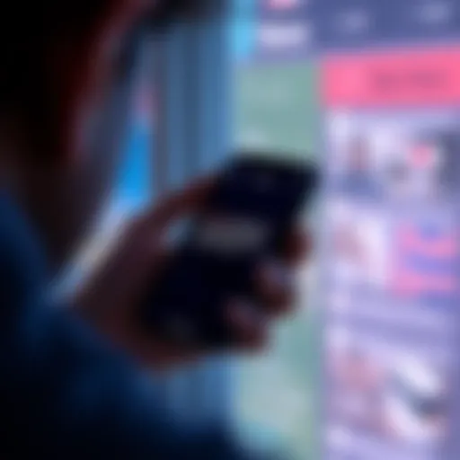 User looking at a smartphone with Nexo app displaying error messages