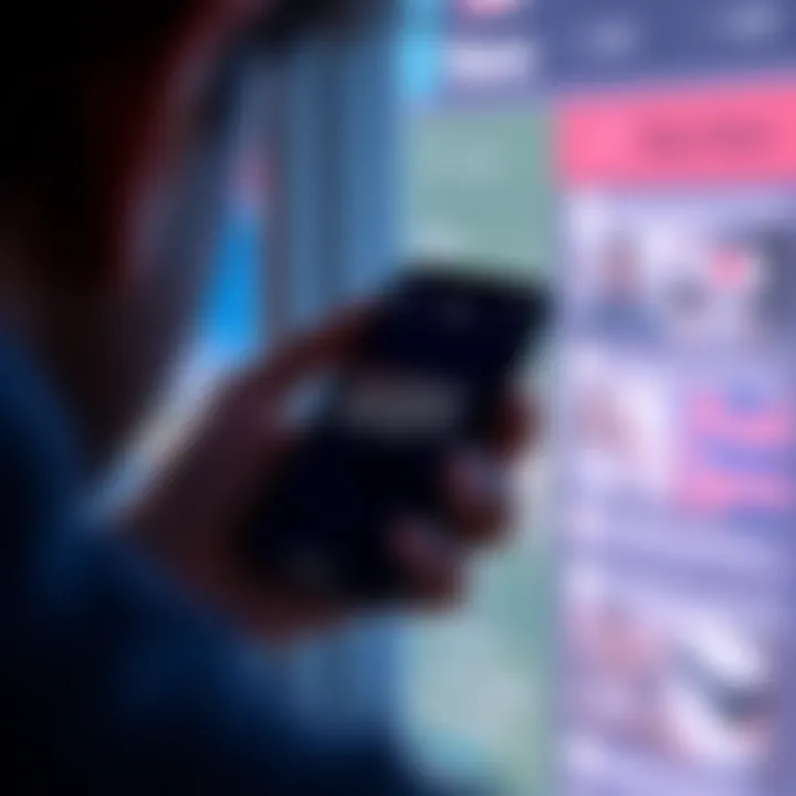 User looking at a smartphone with Nexo app displaying error messages