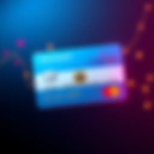 A Nexo Card displayed with the Argentine flag and crypto symbols, representing the dual-mode feature of credit and debit.