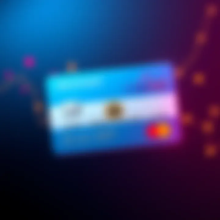 Nexo Card in Argentina A Nexo Card displayed with the Argentine flag and crypto symbols, representing the dual-mode feature of credit and debit.