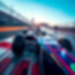 Nexo logo on the fastest Formula 1 car driven by Bortoleto racing at high speed during the Barcelona GP