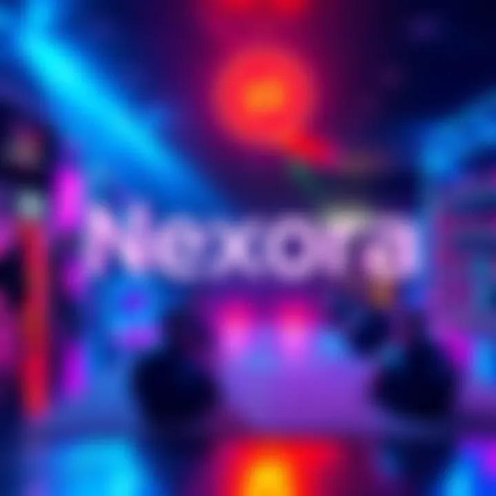 A colorful graphic promoting the Nexora AMA event with details about engaging in a live discussion and a giveaway