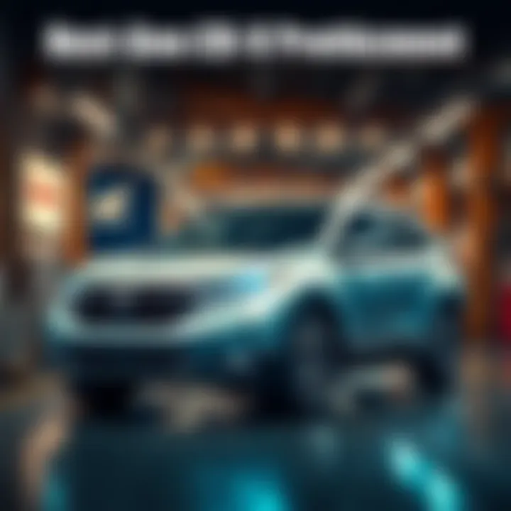 A sleek, modern Honda CR-V with a futuristic design, showcasing advanced features and technology, parked in a well-lit factory setting, indicating upcoming production.