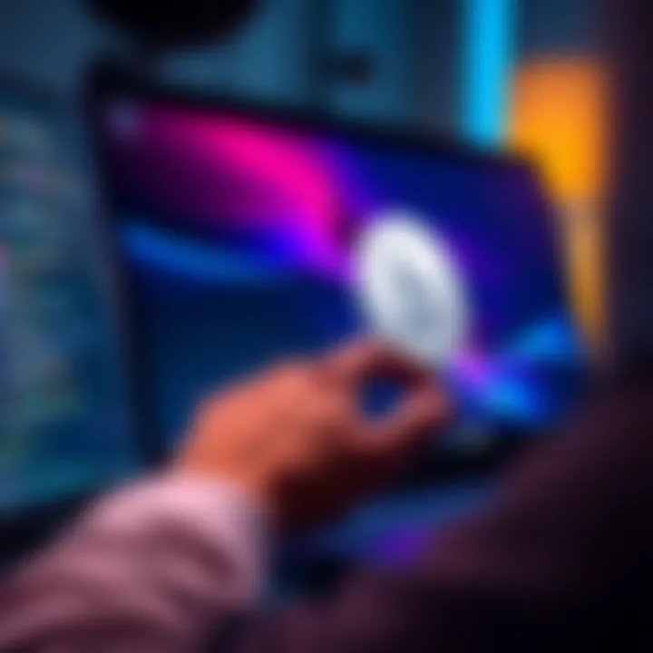 A person using a Linux desktop to access the Nexus Wallet with a Litecoin symbol on the screen.