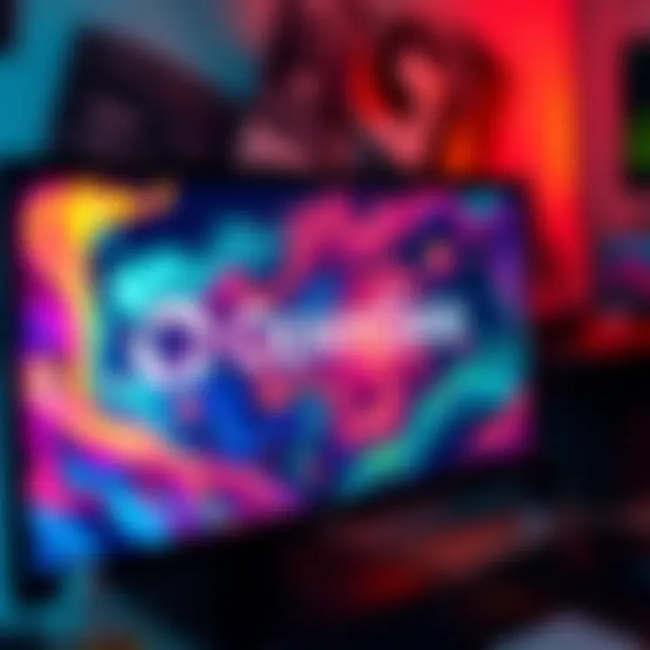 NFT Artwork on OpenSea Colorful digital artwork displayed on a computer screen with OpenSea logo