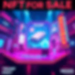 A digital artwork representing a 1/10 edition NFT listed for $100,000, featuring a stylized Trump Universe theme with bright colors and bold graphics.