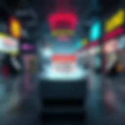 A graphic showing a digital art piece disappearing with a warning sign, symbolizing the closure of an NFT marketplace.