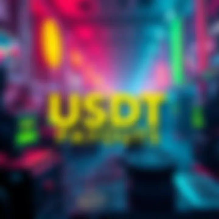 Visual representation of NiceHash's USDT payouts feature for miners, highlighting no BTC conversion and a new marketplace.