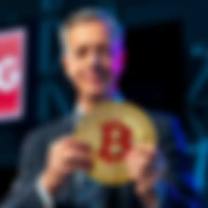 Nigel Farage Bitcoin Investment Nigel Farage stands proudly with a Bitcoin symbol, showcasing his Β£2 million investment for Stack BTC, representing a milestone in UK politics.