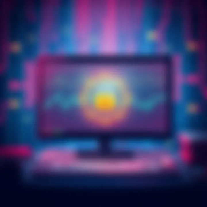 Illustration of a computer screen displaying a non-custodial crypto exchange platform with a lock symbol for privacy.