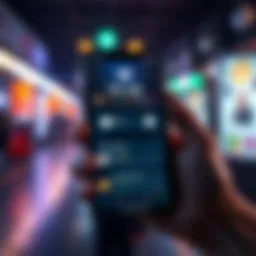 Screenshot of Nodle App v4 showing asset swapping and messaging features on a smartphone screen