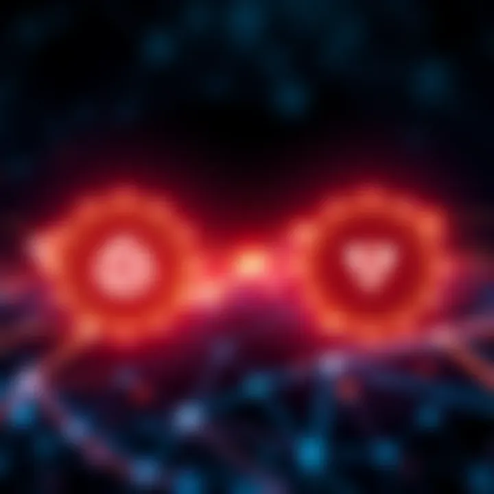 Visual representation of Nolus's Solray protocol connecting Solana with Cosmos chains, showcasing seamless and secure blockchain interactions.