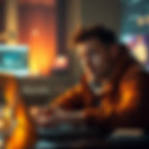 Investigation of northminer.ca A person researching the legitimacy of northminer.ca on a laptop with a concerned expression