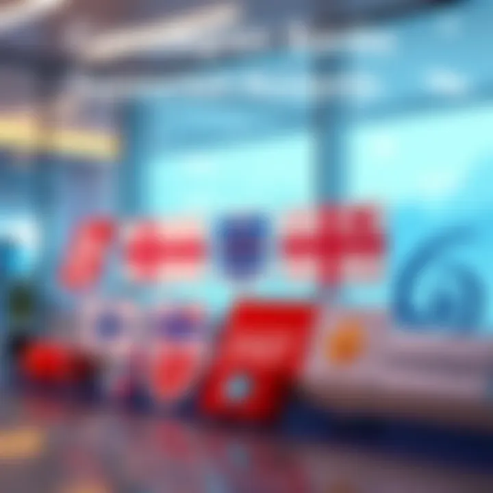 A graphic showing the logos of various Norwegian banks with linked account symbols.