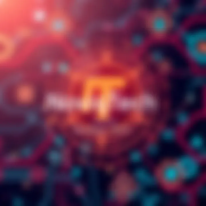 NoviqTech logo with a background of tech symbols representing divestment
